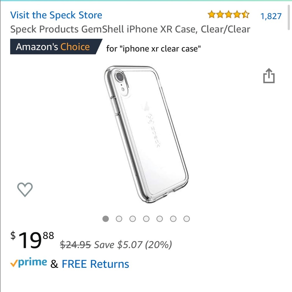 GemShell iPhone XR Case, Clear/Clear new